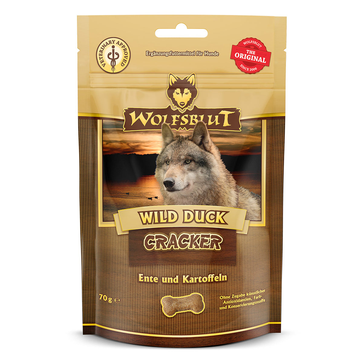 Wolfsblut Wild Duck Cracker – Ente mit Kartoffeln 70 g – Originalverpackung