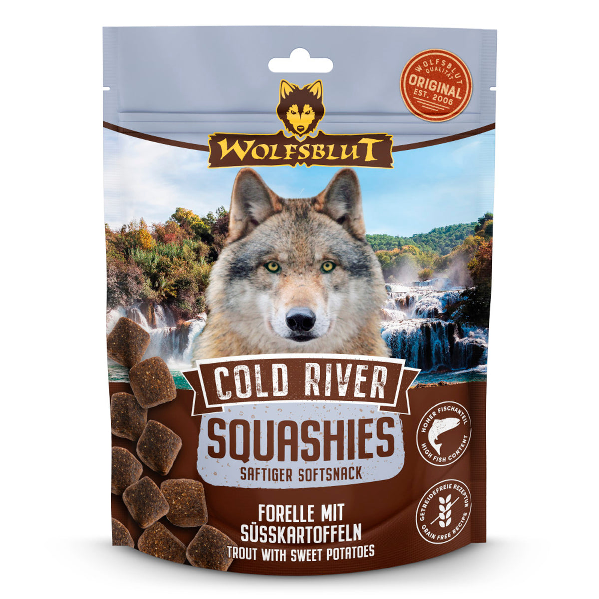 Wolfsblut Cold River Squashies – Forelle mit Süsskartoffeln 300 g – Originalverpackung