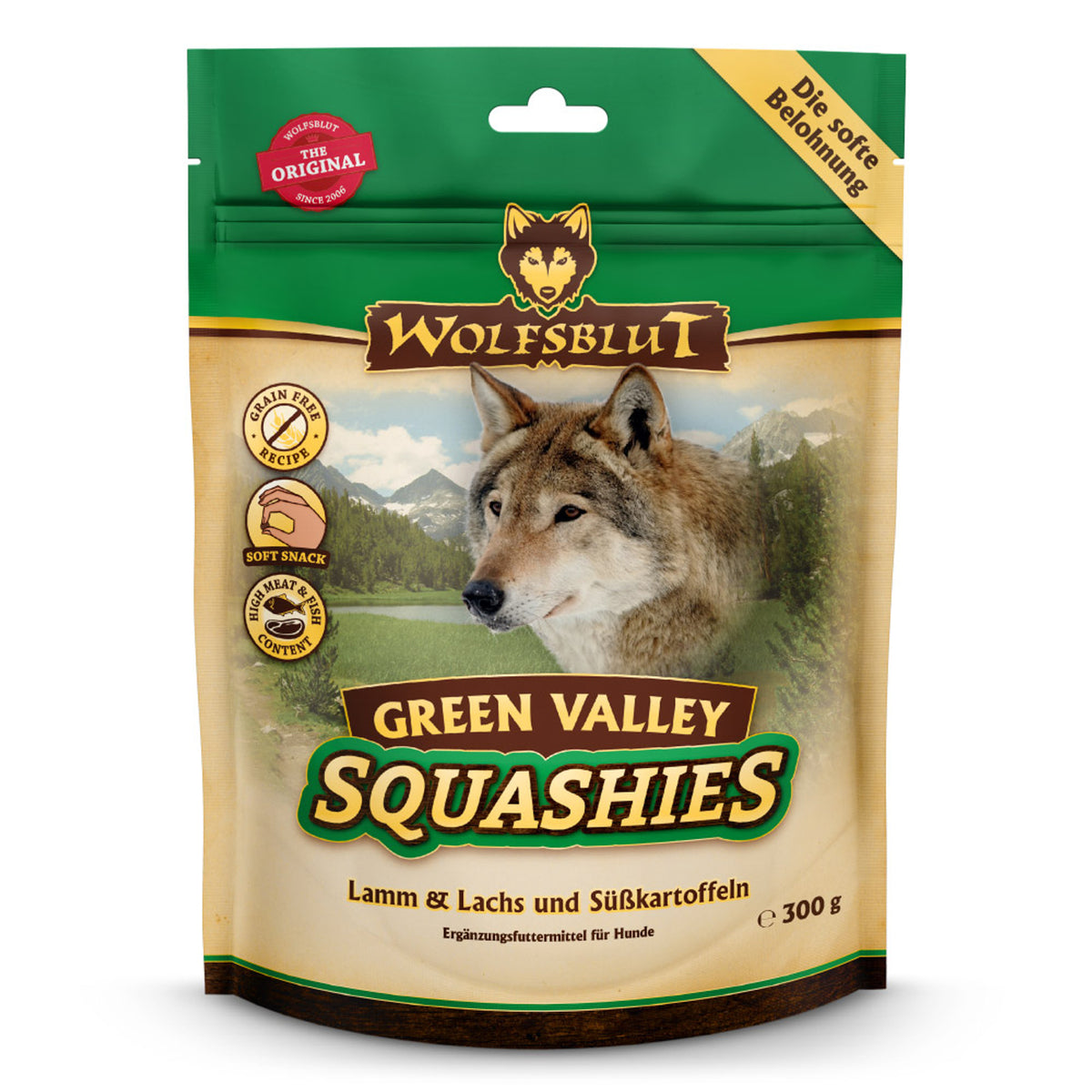 Wolfsblut Green Valley Squashies – Lamm & Lachs und Süsskartoffel 300 g – Originalverpackung