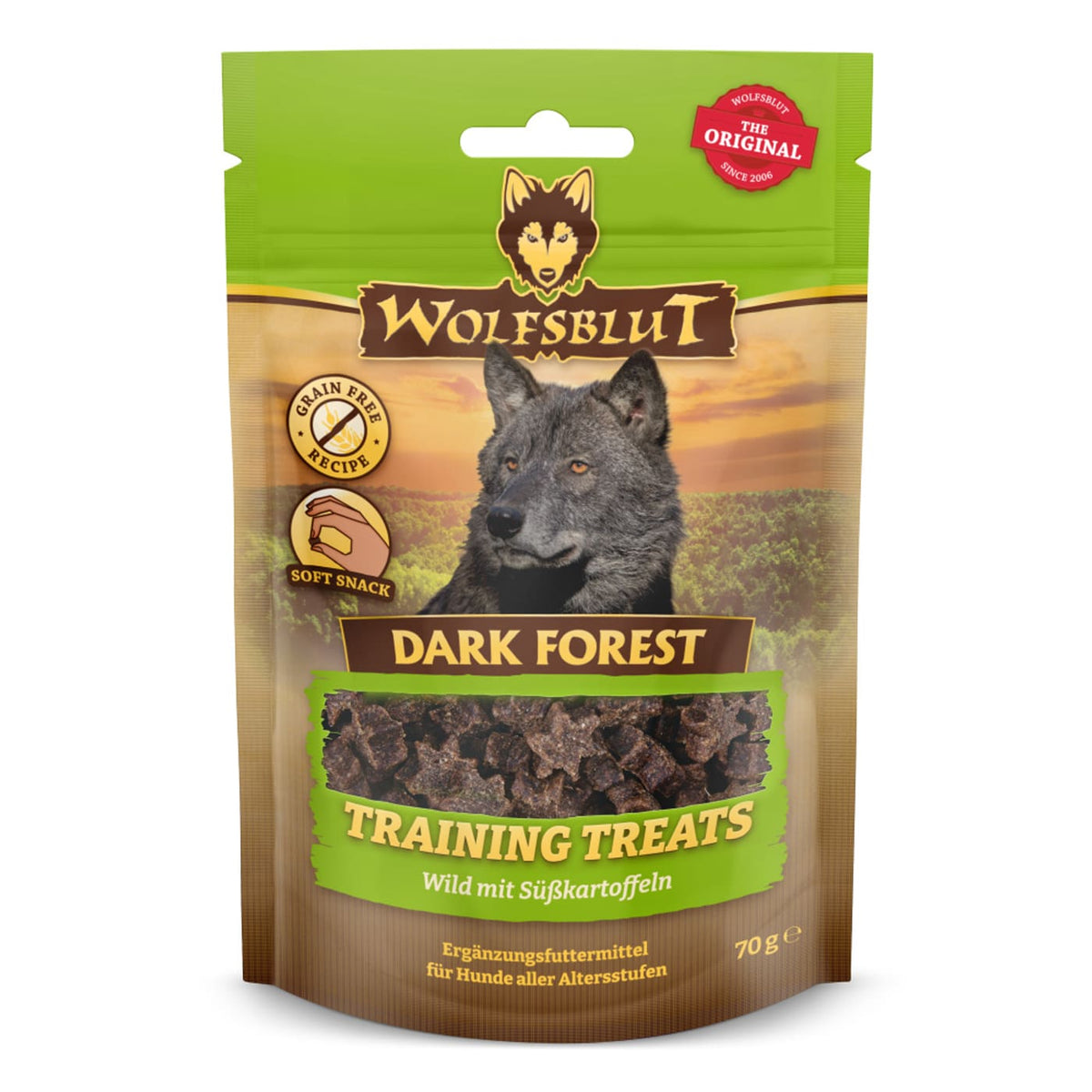Wolfsblut Training Treats Dark Forest – Wild mit Süsskartoffeln 70 g – Originalverpackung
