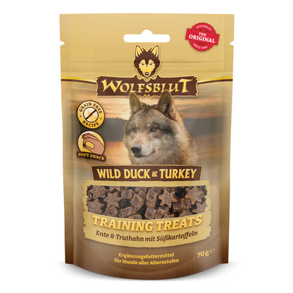 Wolfsblut Training Treats Wild Duck & Turkey – Ente & Truthahn 70 g – Originalverpackung