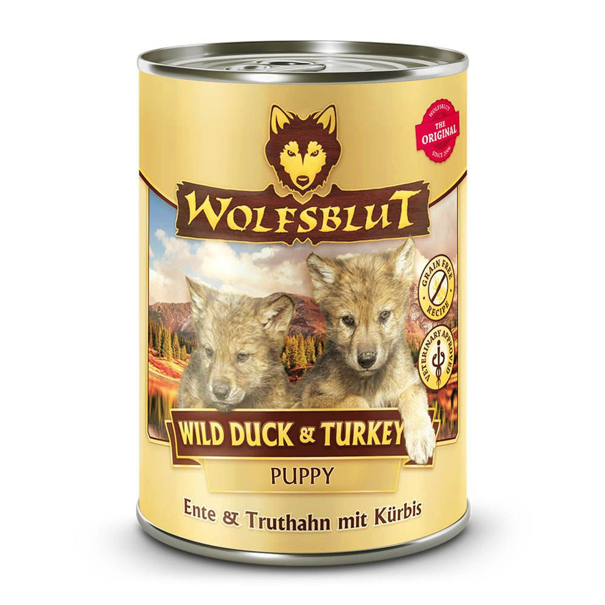 Wolfsblut Puppy Wild Duck & Turkey Nassfutter – Ente & Truthahn mit Kürbis 395 g – Originalverpackung