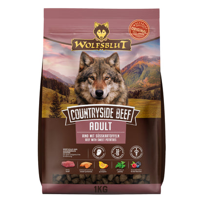Wolfsblut Adult Countryside Beef – Rind mit Süsskartoffeln – Originalverpackung 1kg