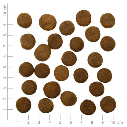 Wolfsblut VetLine Hypoallergenic Hydrolysiertes Huhn – Kroketten mit Massstab